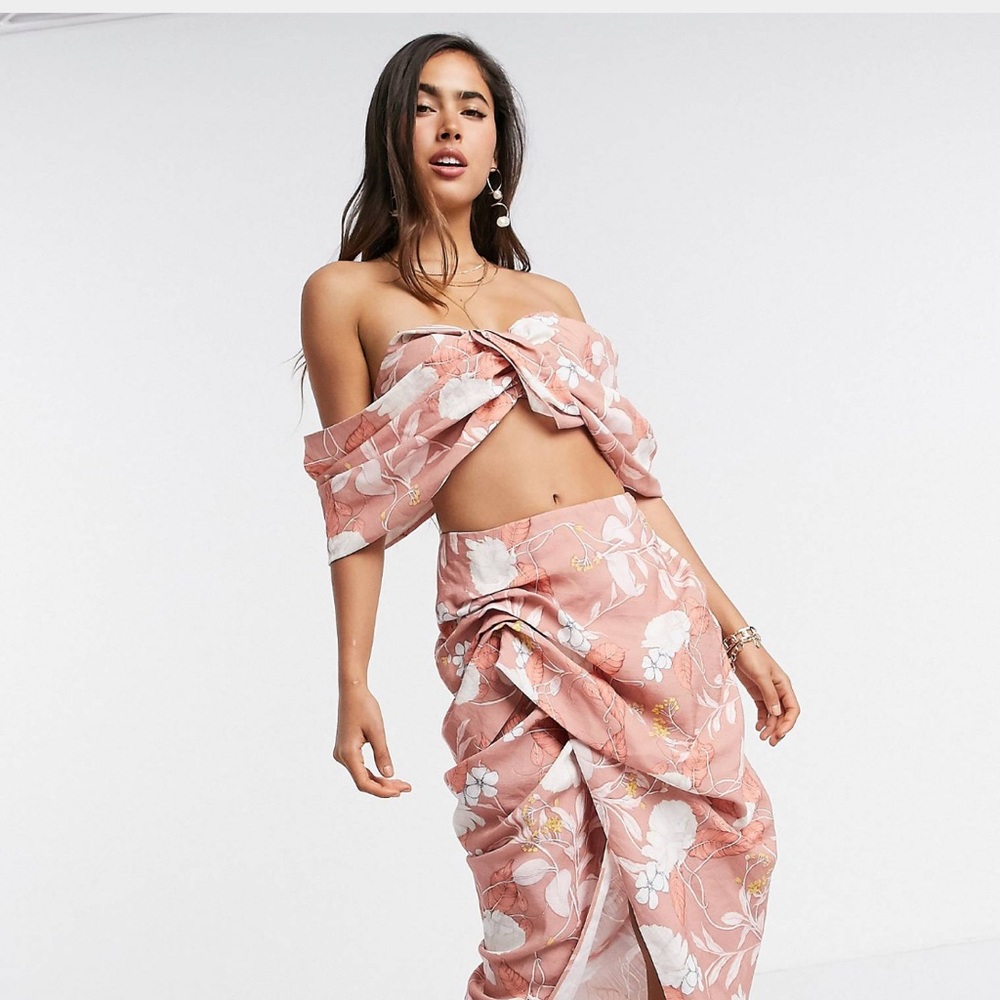 ASOS Twist floral crop top